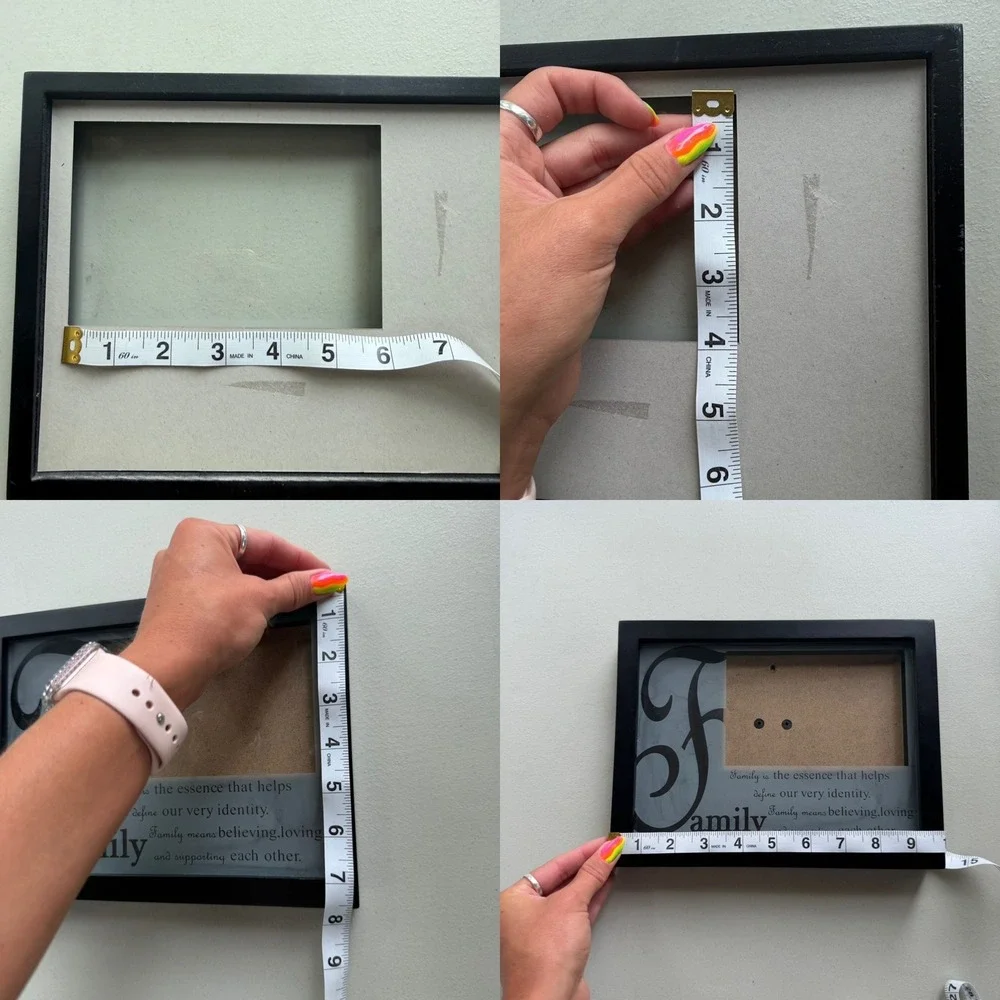 Black Wood Family Quote Shadow Box Picture Frame 4x6